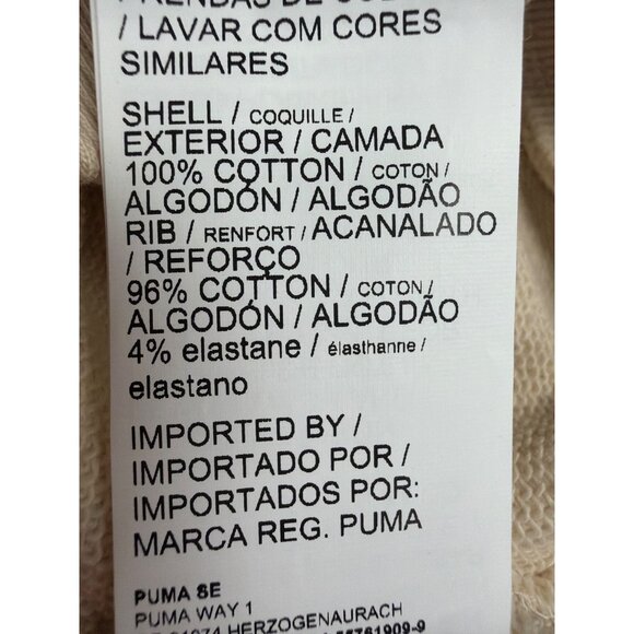 Puma Mens Beige Cotton Logo Crewneck Sweatshirt Casual Pullover Sz XXL - Picture 7 of 11